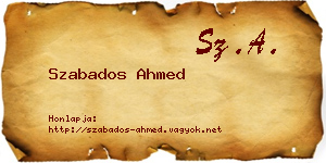 Szabados Ahmed névjegykártya